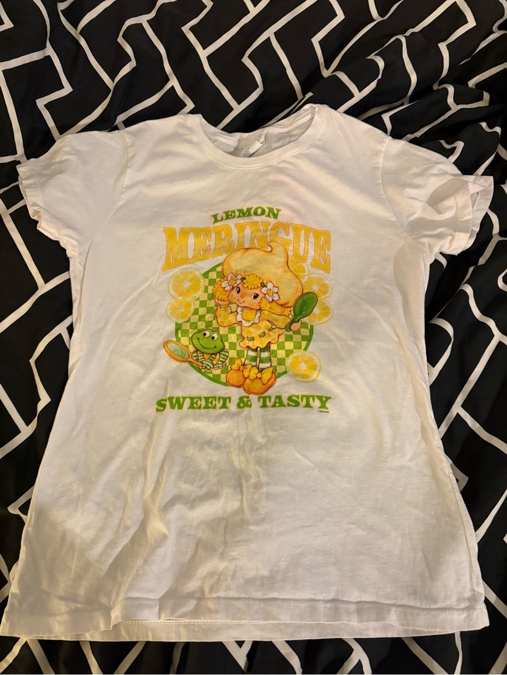 Juniors White 'Lemon Meringue' Graphic Tee - Sweet & Tasty